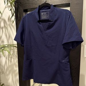 Figs Inala Slim Scrub Top - Navy, L